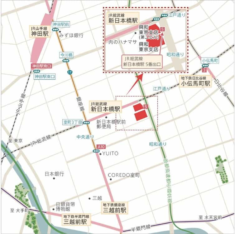 興和株式会社東京支店の地図